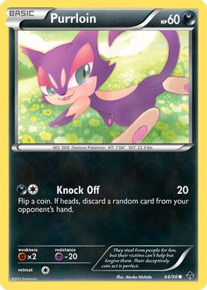Purrloin 64/98 - Emerging Powers Reverse Holofoil - Poke-Collect