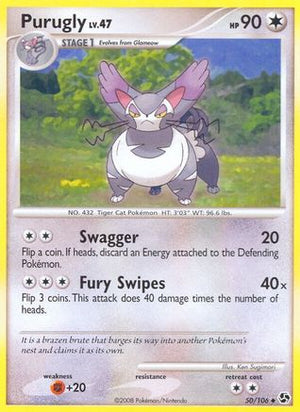 Purugly 50/106 - Great Encounters Reverse Holofoil - Poke-Collect