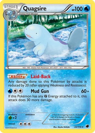 Quagsire 22/116 - Plasma Freeze Reverse Holofoil - Poke-Collect
