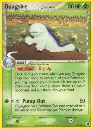 Quagsire (Delta Species) 21/101 - Dragon Frontiers Reverse Holofoil - Poke-Collect