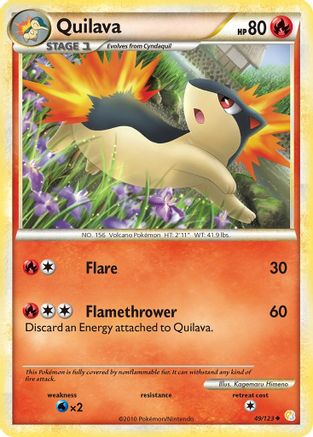 Quilava 49/123 - HeartGold SoulSilver Reverse Holofoil - Poke-Collect