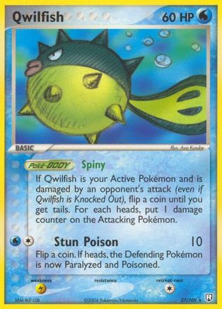 Qwilfish 27/109 - Team Rocket Returns Reverse Holofoil - Poke-Collect