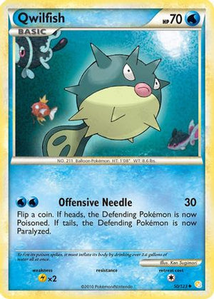 Qwilfish 50/123 - HeartGold SoulSilver Reverse Holofoil - Poke-Collect
