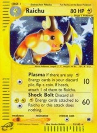 Raichu (25) 25/165 - Expedition Reverse Holofoil - Poke-Collect