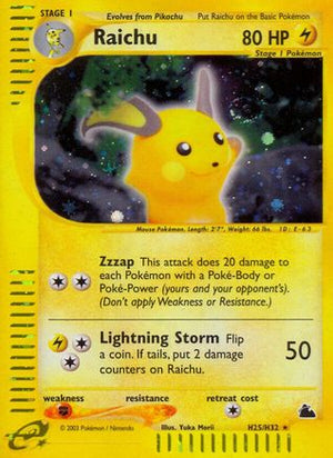 Raichu H25/144 - Skyridge Holofoil