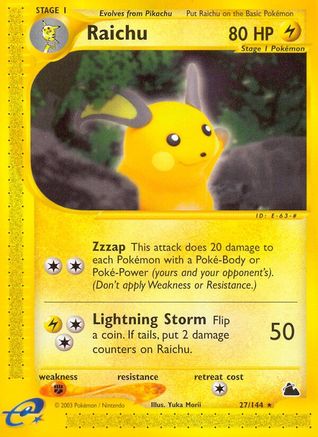 Raichu (27) 27/144 - Skyridge - Poke-Collect