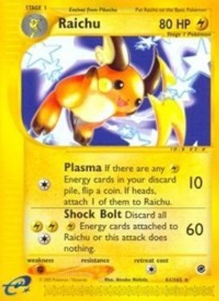 Raichu (61) 61/165 - Expedition Reverse Holofoil - Poke-Collect