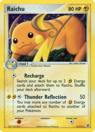 Raichu 12/112 - FireRed & LeafGreen Holofoil - Poke-Collect