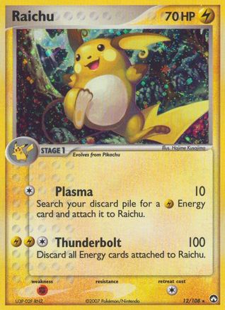 Raichu 12/108 - Power Keepers Holofoil - Poke-Collect