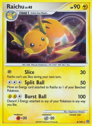 Raichu 8/100 - Stormfront Holofoil