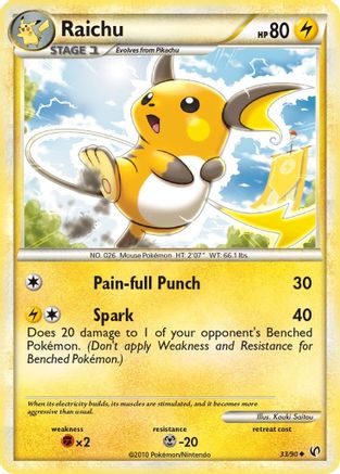Raichu 33/90 - Undaunted Reverse Holofoil - Poke-Collect