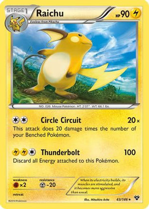 Raichu 43/146 - XY Base Set Holofoil - Poke-Collect
