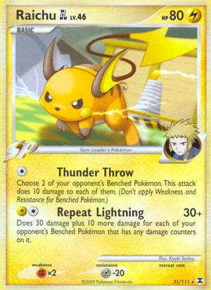 Raichu GL 31/111 - Rising Rivals Reverse Holofoil - Poke-Collect