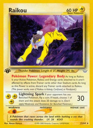 Raikou 22/64 - Neo Revelation Unlimited - Poke-Collect
