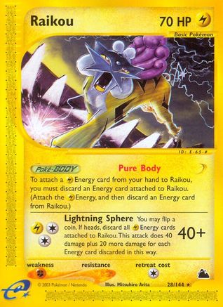 Raikou 28/144 - Skyridge Reverse Holofoil - Poke-Collect