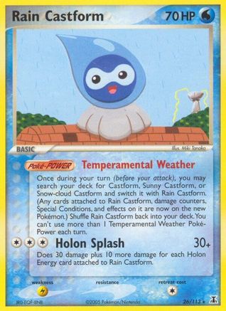 Rain Castform 26/113 - Delta Species Reverse Holofoil - Poke-Collect