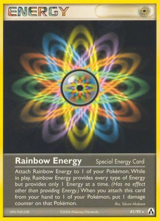 Rainbow Energy 81/92 - Legend Maker Reverse Holofoil - Poke-Collect