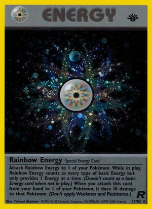Rainbow Energy 17/82 - Team Rocket 1st Edition Holofoil - Poke-Collect