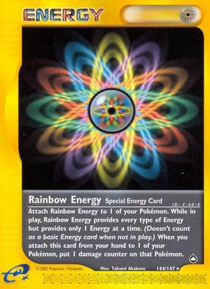 Rainbow Energy 144/147 - Aquapolis Reverse Holofoil