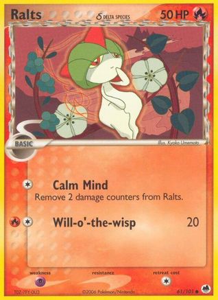 Ralts (Delta Species) 61/101 - Dragon Frontiers Reverse Holofoil - Poke-Collect