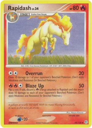 Rapidash 59/130 - Diamond and Pearl Reverse Holofoil - Poke-Collect