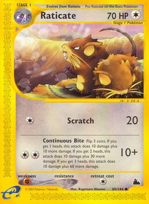 Raticate 89/144 - Skyridge Reverse Holofoil