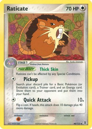 Raticate 48/112 - FireRed & LeafGreen Reverse Holofoil - Poke-Collect