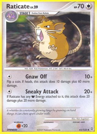 Raticate 61/132 - Secret Wonders Reverse Holofoil - Poke-Collect