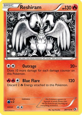 Reshiram 28/113 - Legendary Treasures Holofoil - Poke-Collect