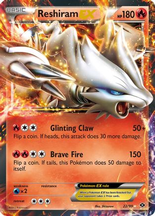 Reshiram EX 22/99 - Next Destinies Holofoil - Poke-Collect