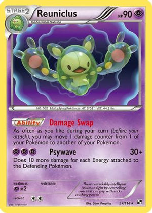 Reuniclus 57/114 - Black and White Reverse Holofoil - Poke-Collect