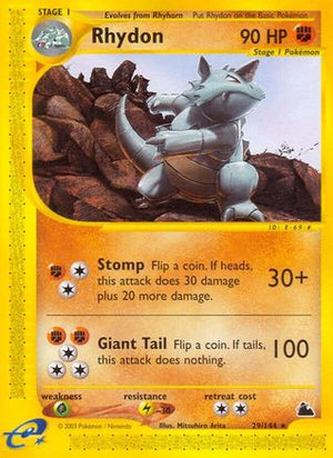 Rhydon 29/144 - Skyridge Reverse Holofoil