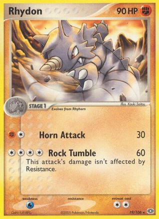Rhydon 19/106 - Emerald Reverse Holofoil - Poke-Collect