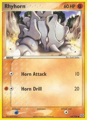 Rhyhorn 62/106 - Emerald Reverse Holofoil