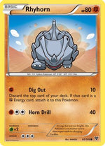 Rhyhorn 60/146 - XY Base Set Reverse Holofoil - Poke-Collect