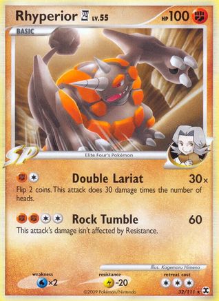 Rhyperior E4 32/111 - Rising Rivals Reverse Holofoil - Poke-Collect
