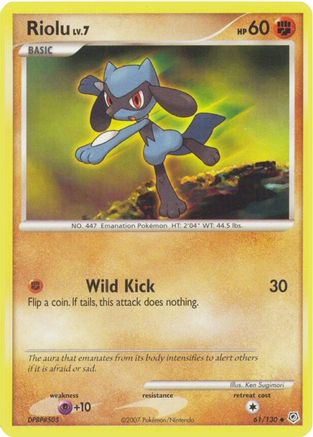 Riolu 61/130 - Diamond and Pearl Reverse Holofoil - Poke-Collect