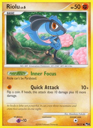 Riolu 16/17 - POP Series 8 Holofoil - Poke-Collect
