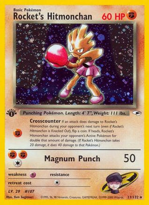 Rocket's Hitmonchan 11/132 - Gym Heroes Unlimited Holofoil - Poke-Collect