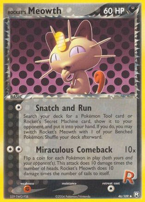 Rocket's Meowth 46/109 - Team Rocket Returns Reverse Holofoil - Poke-Collect