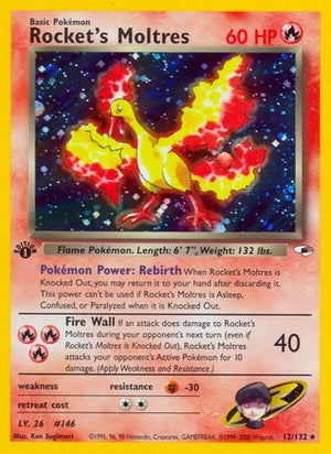 Rocket's Moltres 12/132 - Gym Heroes Unlimited Holofoil - Poke-Collect