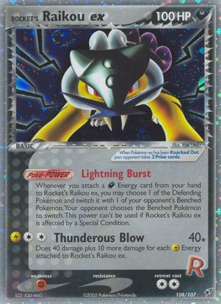 Rocket's Raikou ex 108/107 - Deoxys Holofoil - Poke-Collect
