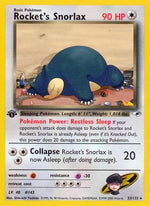 Rocket's Snorlax 33/132 - Gym Heroes 1st Edition - Poke-Collect
