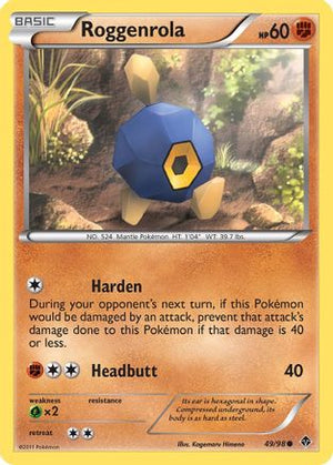 Roggenrola 49/98 - Emerging Powers Reverse Holofoil - Poke-Collect