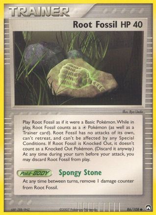 Root Fossil 86/108 - Power Keepers Reverse Holofoil - Poke-Collect