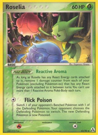 Roselia 42/92 - Legend Maker Reverse Holofoil - Poke-Collect