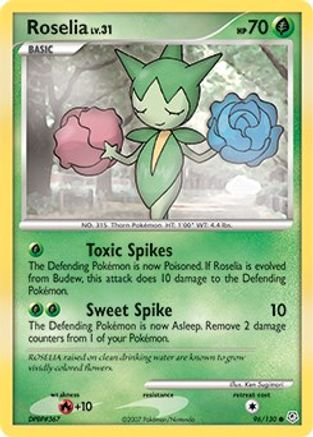 Roselia 96/130 - Diamond and Pearl Reverse Holofoil - Poke-Collect