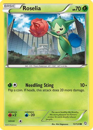 Roselia 13/124 - Dragons Exalted Reverse Holofoil - Poke-Collect