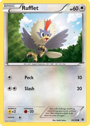 Rufflet (86) 86/98 - Emerging Powers Reverse Holofoil - Poke-Collect