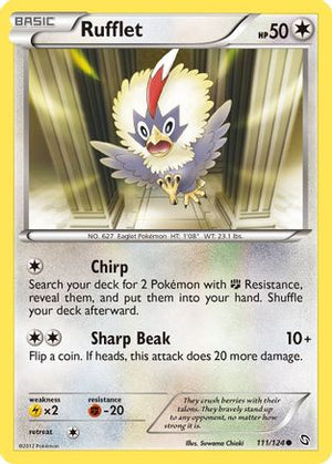Rufflet 111/124 - Dragons Exalted Reverse Holofoil - Poke-Collect